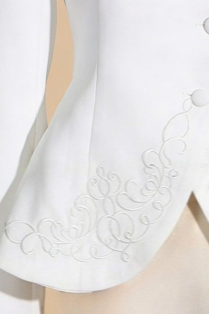 Elegant Two Piece Blazer Pleated Skirt Set