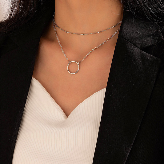 Collares de patchwork geométrico de estilo sencillo