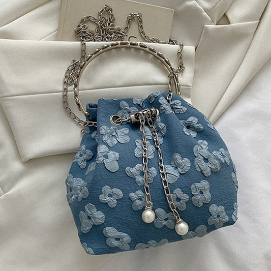 Bolsos casuales de cadena con retazos sólidos (4 colores)