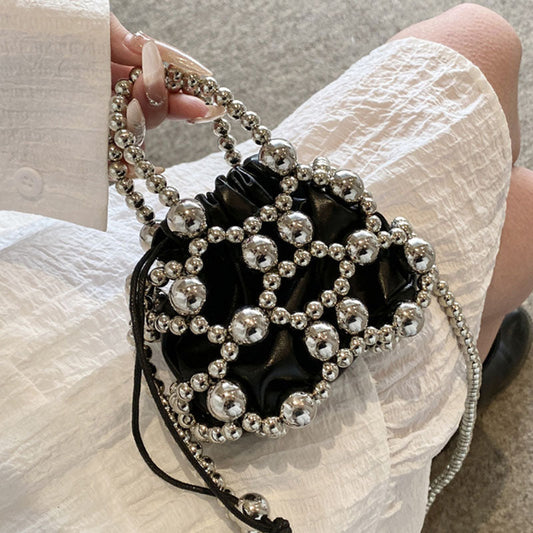 Bolsos Casuales de Retazos con Perlas (3 Colores)