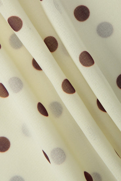 Cute Polka Dot V Neck Tie Halter Top