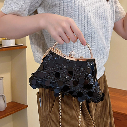 Bolsos Sólidos con Lentejuelas en Patchwork para la Calle (5 Colores)