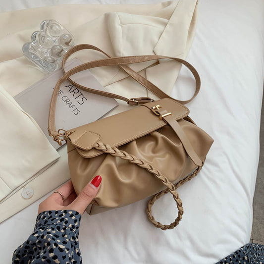 Bolsos Plegables con Decoración de Accesorios de Metal Sólido Sencillos Diariamente (5 Colores)