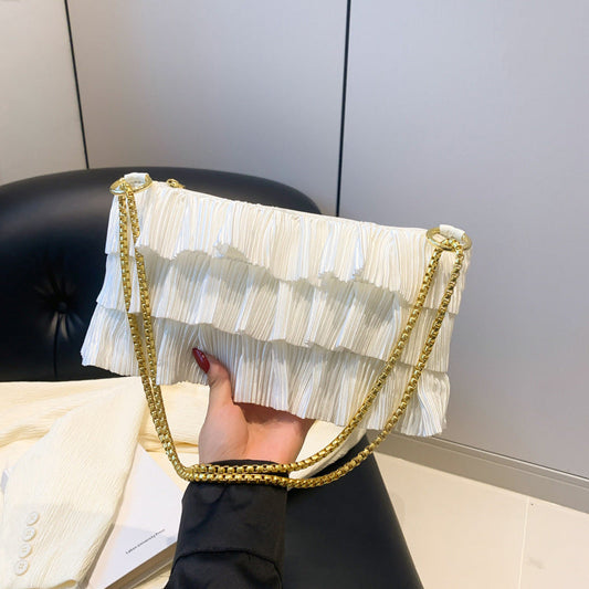 Dulces bolsos diarios plegables con cremallera y retazos sólidos