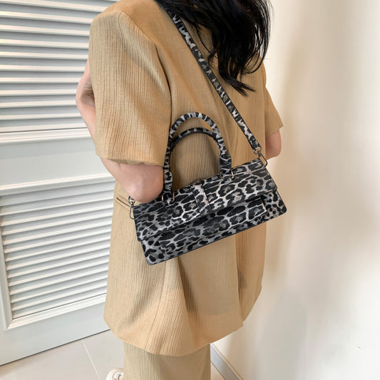 Bolsos de leopardo de uso diario con parches (3 colores)