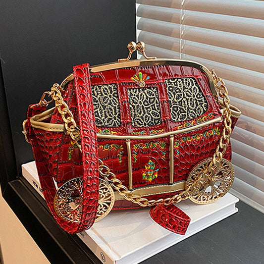 Bolsos casuales de patchwork con cadenas (3 colores)