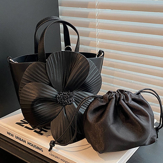 Bolsos informales de uso diario con parches de flores y cadenas (7 colores)