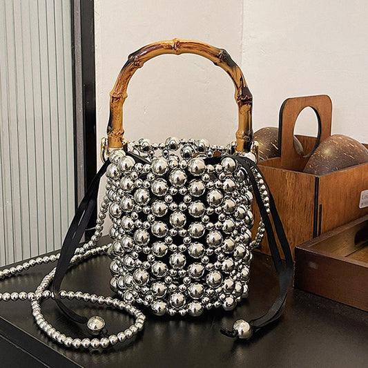 Bolsos informales diarios con decoración de perlas y patchwork (3 colores)