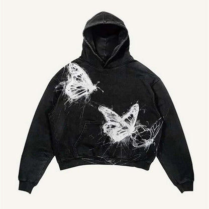Graphic Print Oversized Hoodie