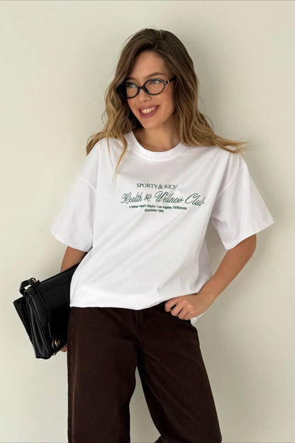 Cotton Loose Fit Casual Short Sleeve Tee