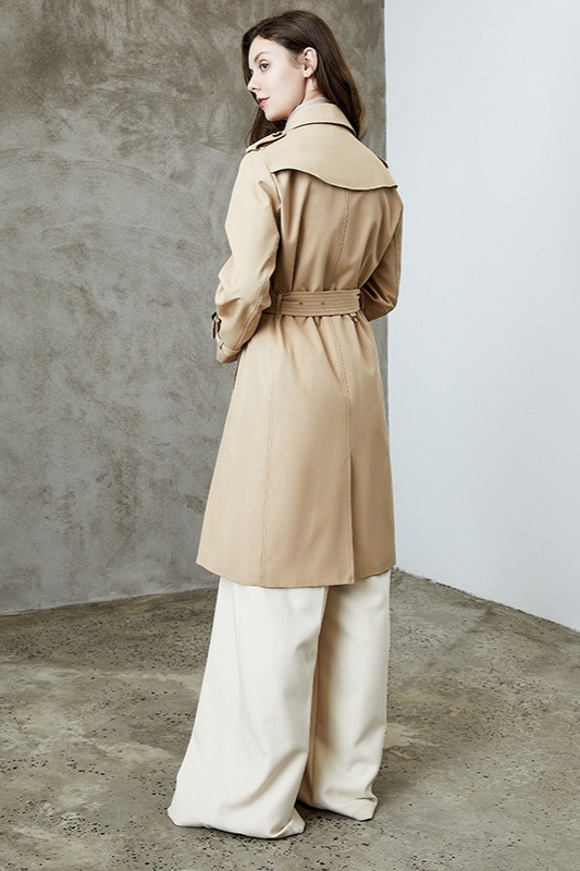 British Style Long Versatile Office Elegant Overcoat