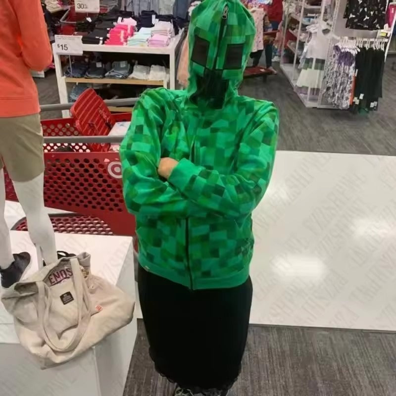 Graphic Zip Up Oversized Hoodie