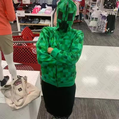 Graphic Zip Up Oversized Hoodie