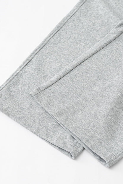 Patchwork Double Waist Wide Leg Athletic Pants