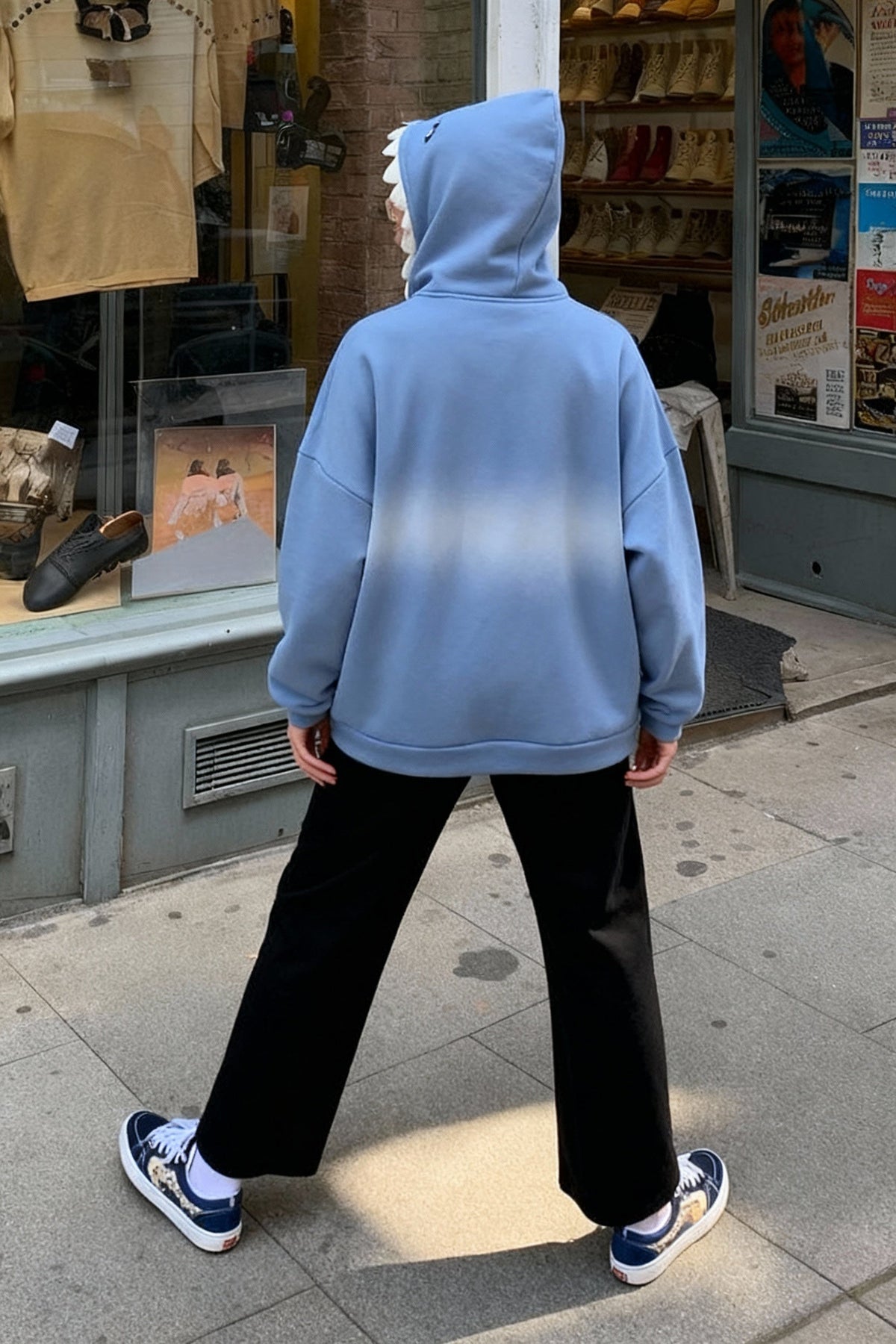 Funny Shark Patchwork Hoodie