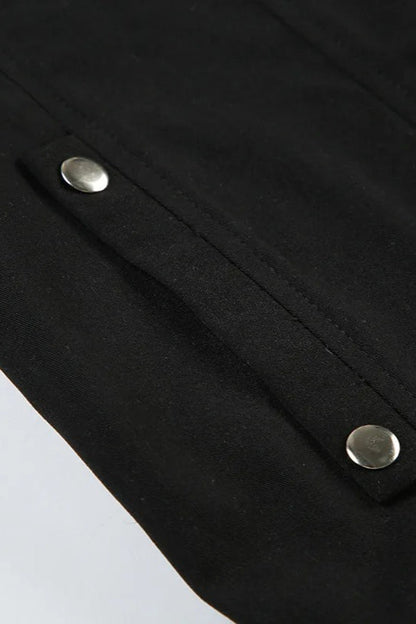 Rivet Lapel Safari Crop Jacke