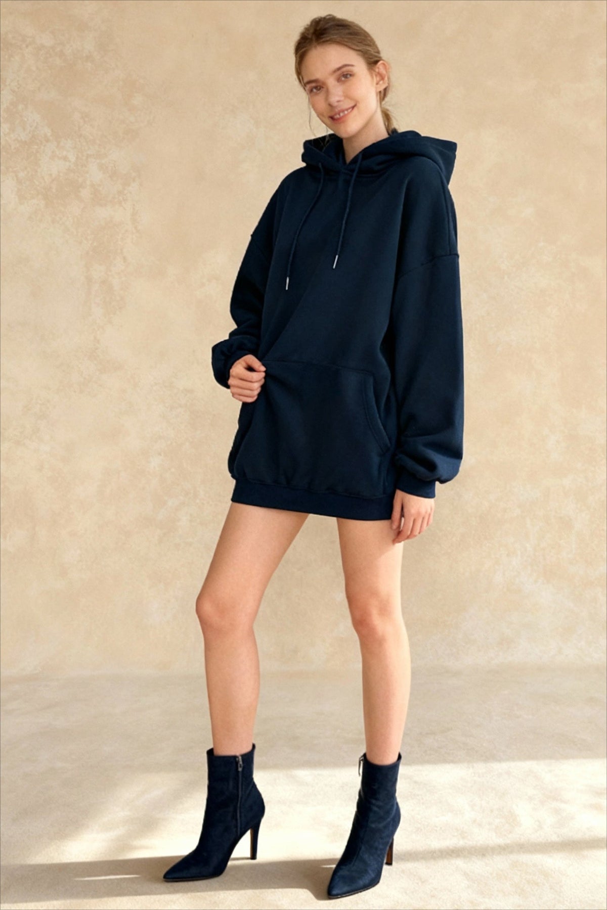 Casual Leopard Star Print Hoodie
