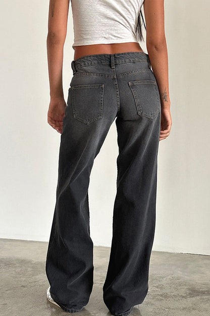 Low Rise Classic Relaxed Straight Leg Jeans
