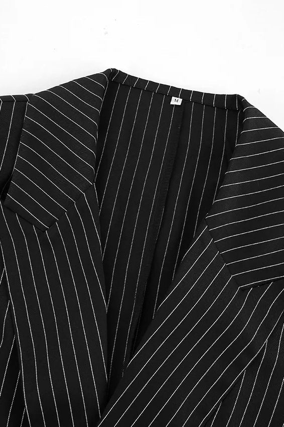 Retro Stripe Slim Fit Blazer