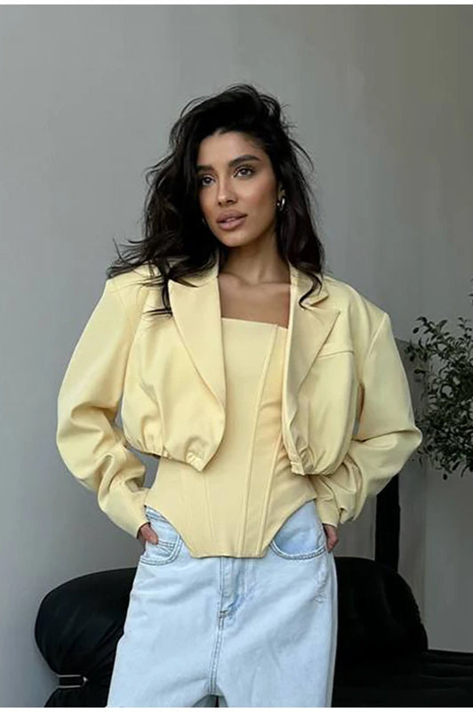 Solid Color Short Casual Blazer