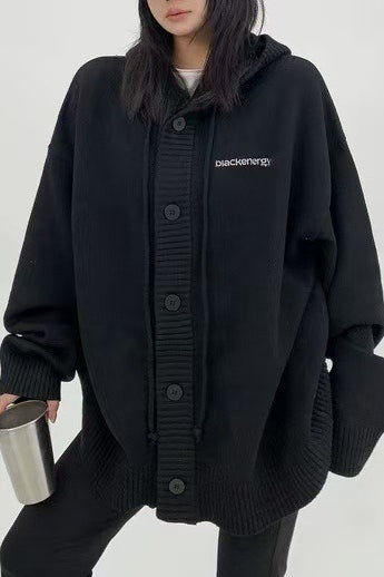 Loose Fit Drawstring Sweater