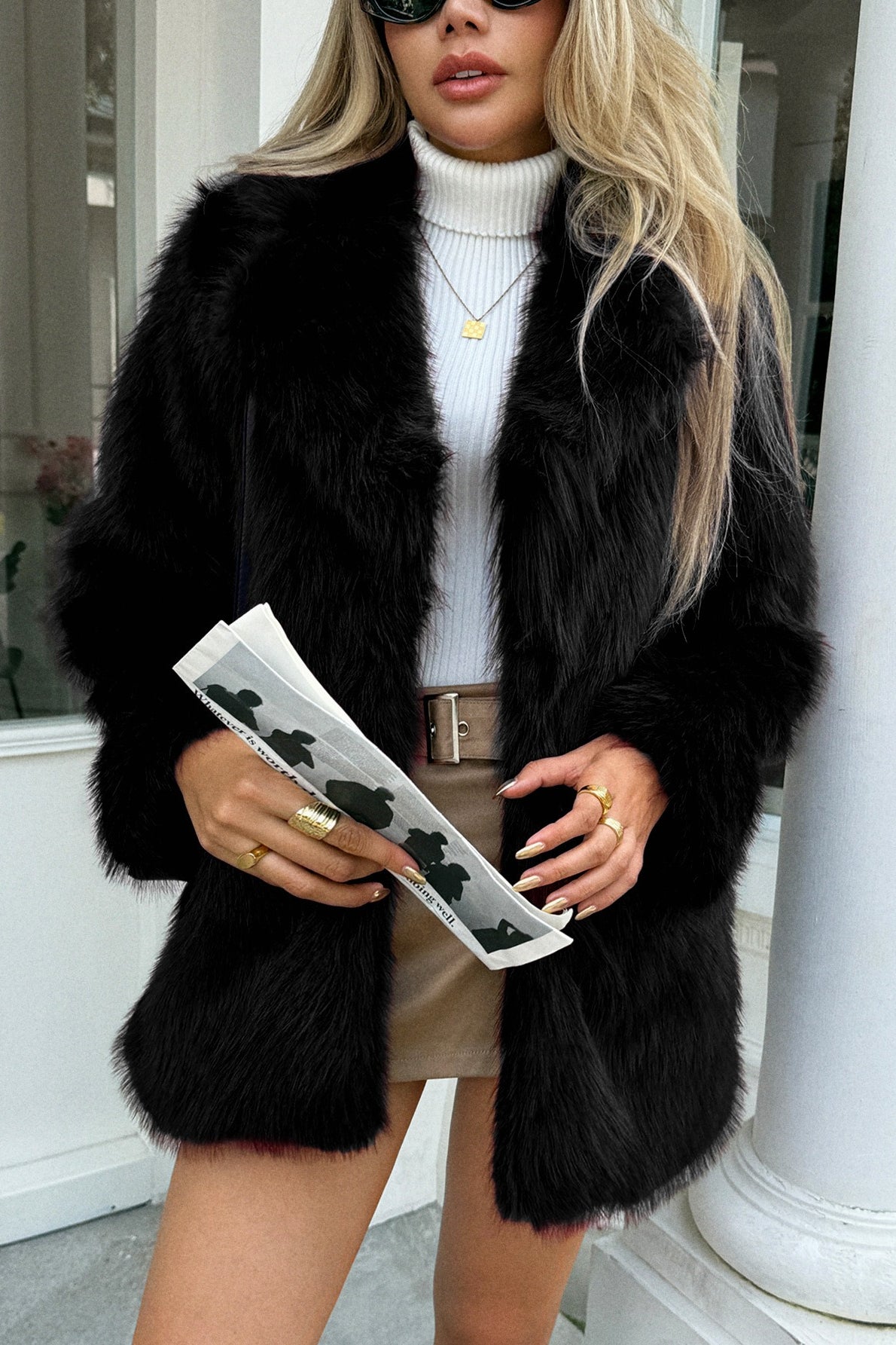 Velvet Touch Plush Elegant Coat