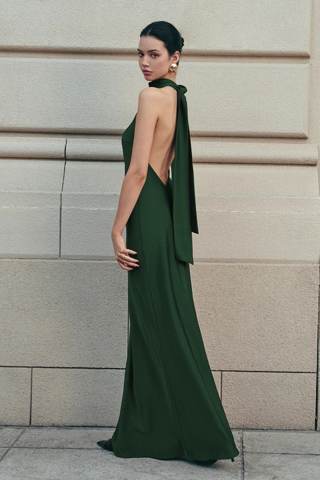 Halter Neck Backless Mermaid Prom Dress