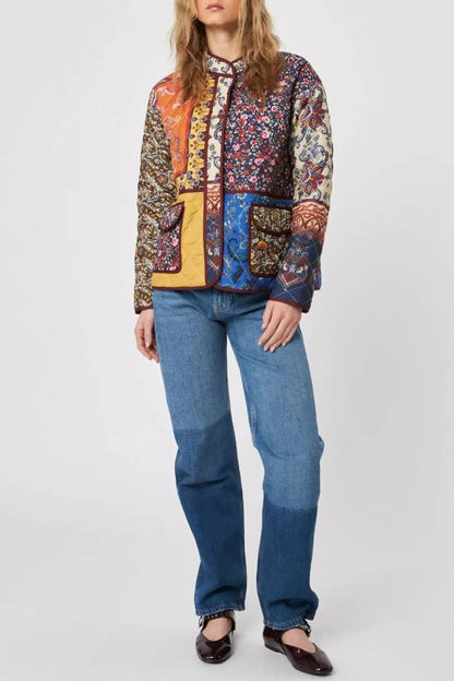 Boho Patchwork Floral Quilted Jacket