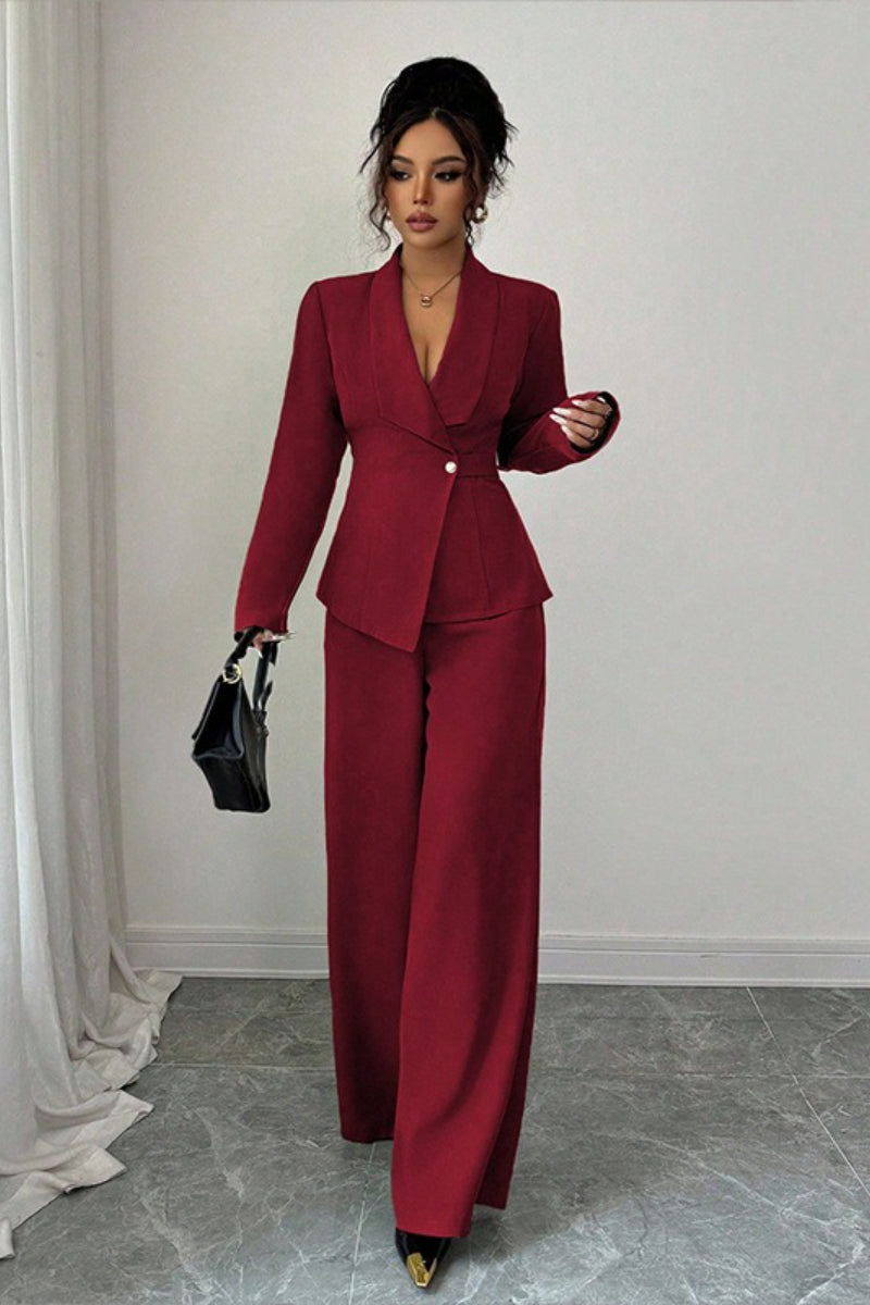Long Sleeve Two Piece Blazer Pants Set