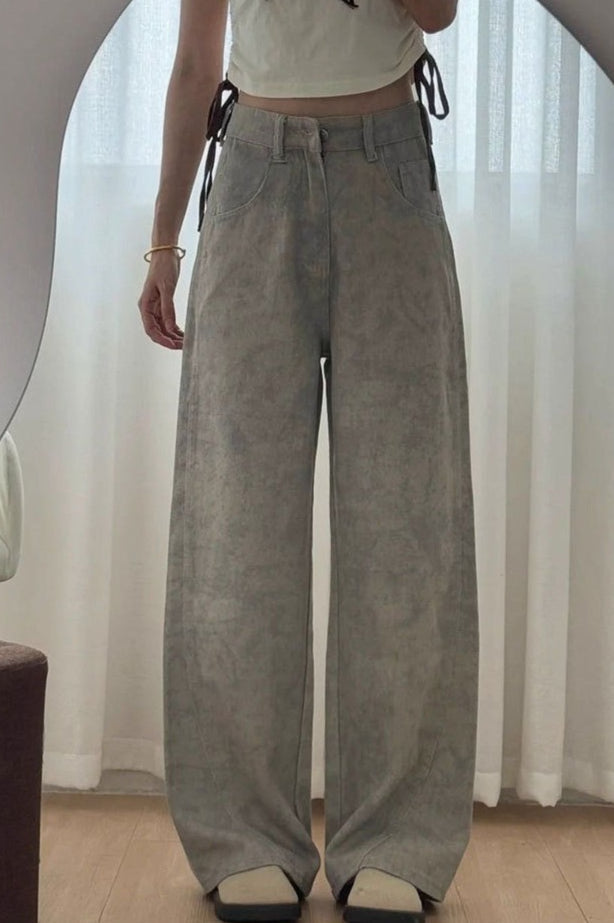 Tie Dye High Waist Relaxed Slim Straight Pants
