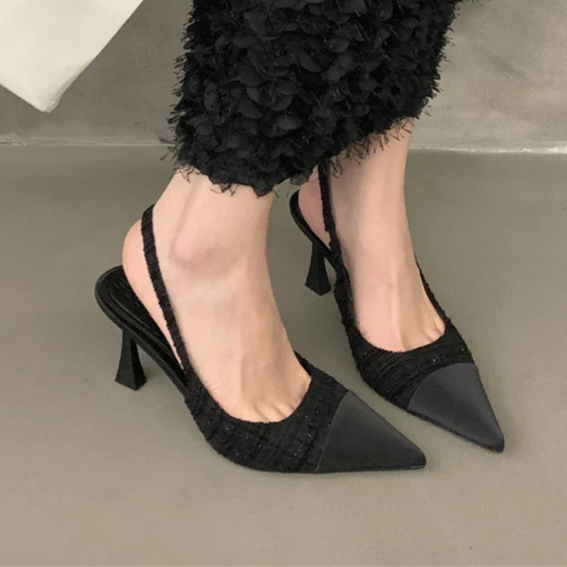New Summer Casual Fashion Pointed Solid Color Elegant Comfortable Stilettos Low Heel Pumps