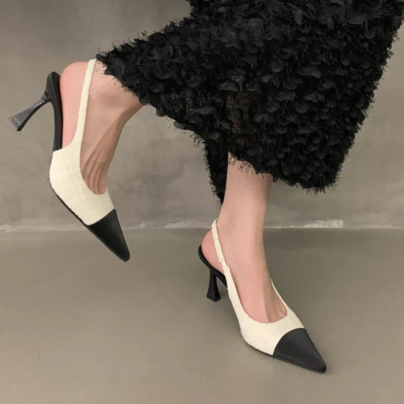 New Summer Casual Fashion Pointed Solid Color Elegant Comfortable Stilettos Low Heel Pumps