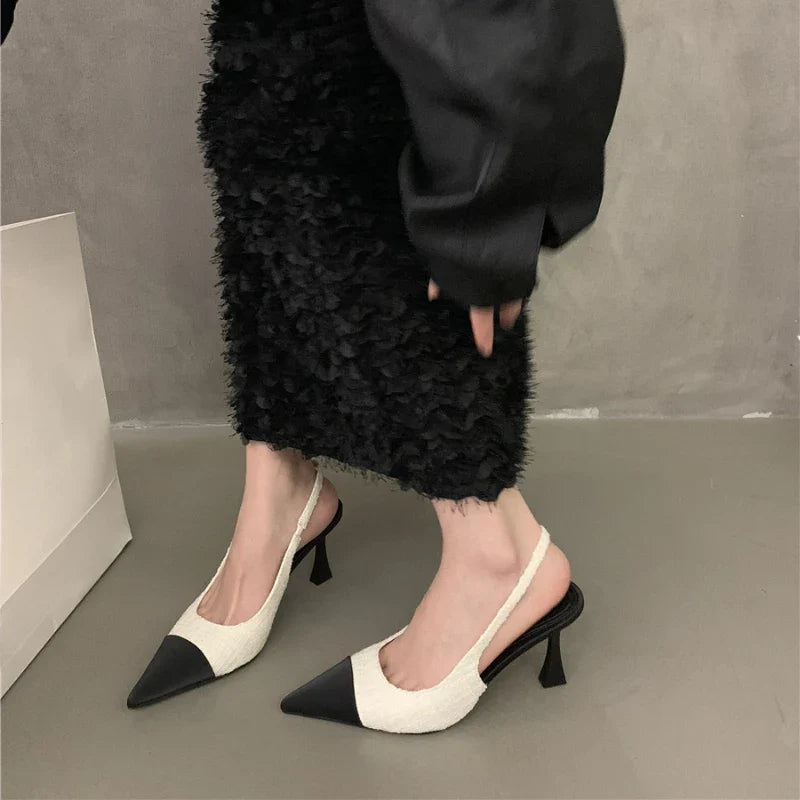 New Summer Casual Fashion Pointed Solid Color Elegant Comfortable Stilettos Low Heel Pumps