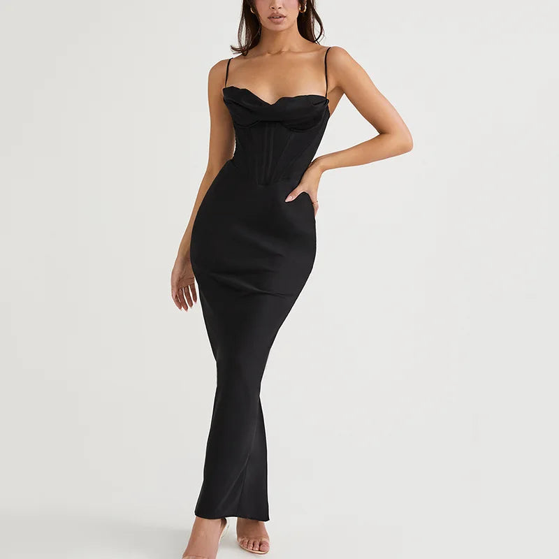 Puss Satin Pleated Elegant Casual Vestidos Midi Dresses