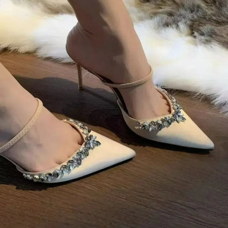 Summer Pointed Slipper Elegant Simple Prom Party Fashion Shal Mouth Low Heel Pumps