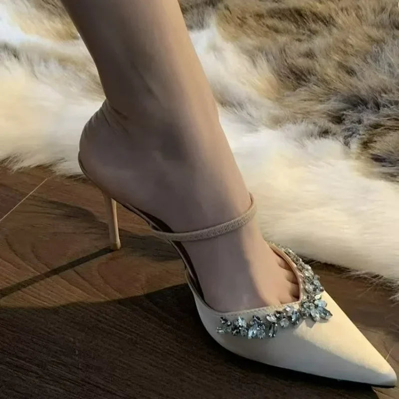 Summer Pointed Slipper Elegant Simple Prom Party Fashion Shal Mouth Low Heel Pumps