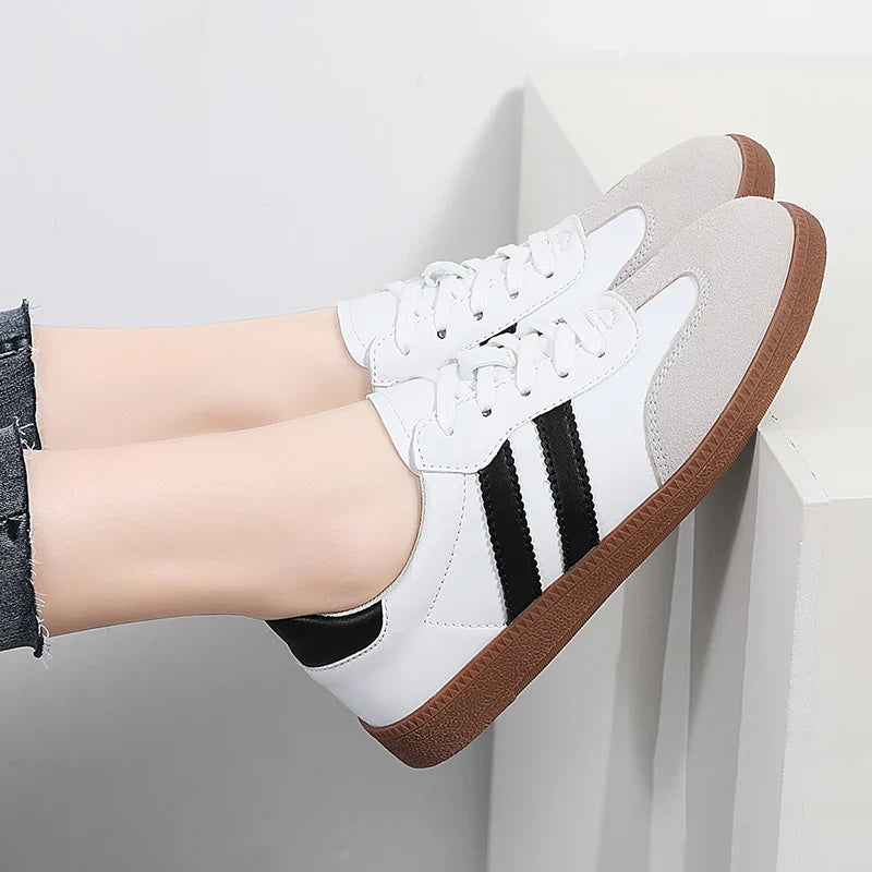 2024 Women Sneakers Fashion Shoes Spring Trend Casual Flats Female New Fashion Comfort White Vulcanized Platform Shoes for Wo