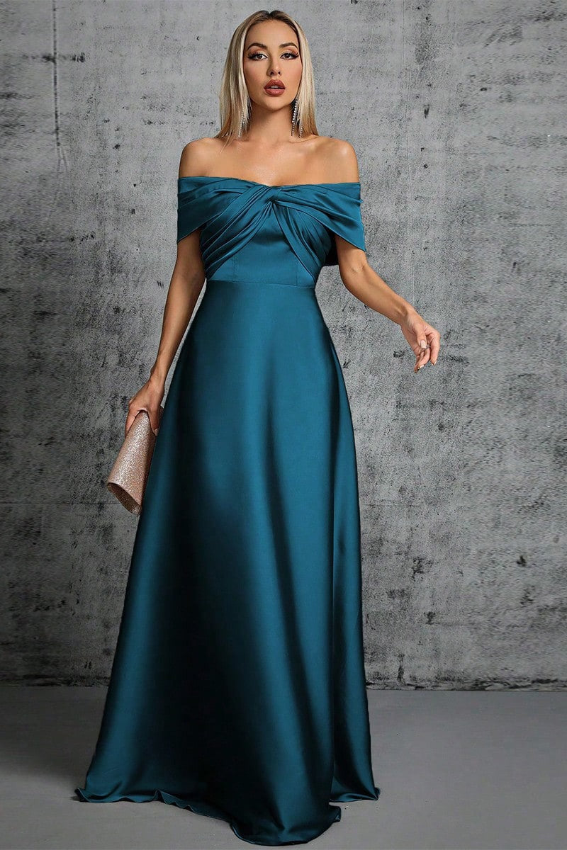 Off-Shoulder Slim-Fit Cocktail Formal Dress