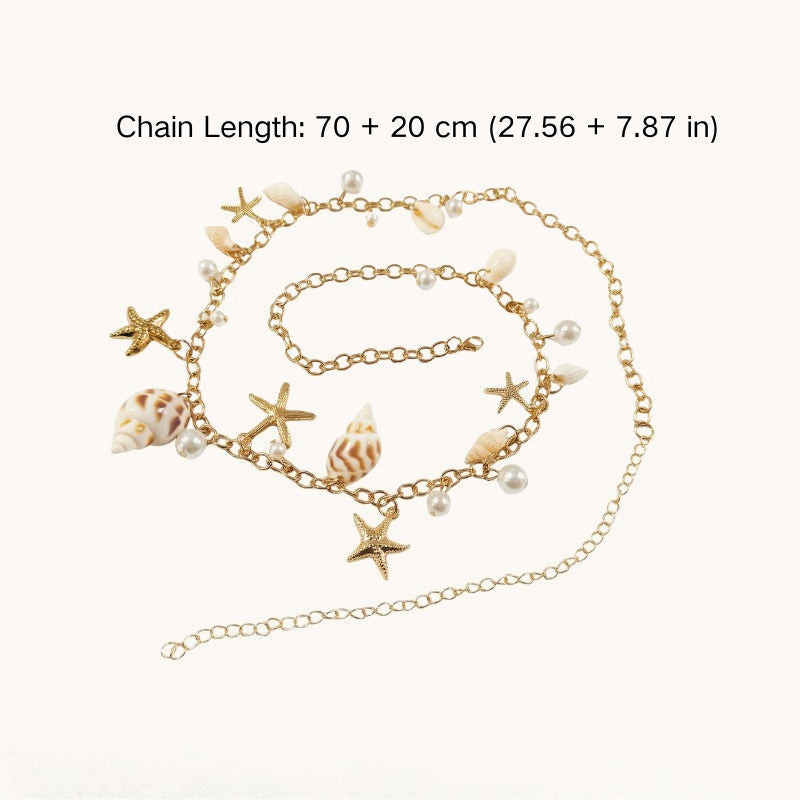 Gold Shell Conch Chic Beach Waist Chain