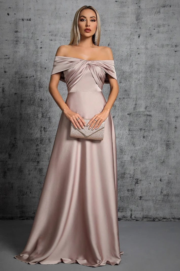 Off-Shoulder Slim-Fit Cocktail Formal Dress