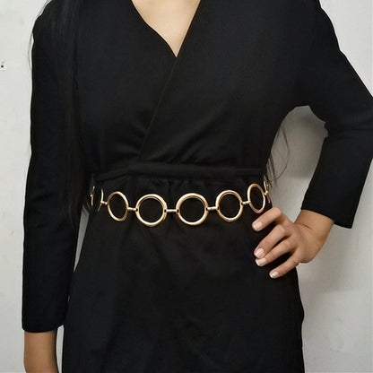 Geometric Large Ring Metal Waist Chain