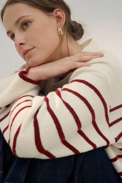 Classic Stripe Wool Knit Top