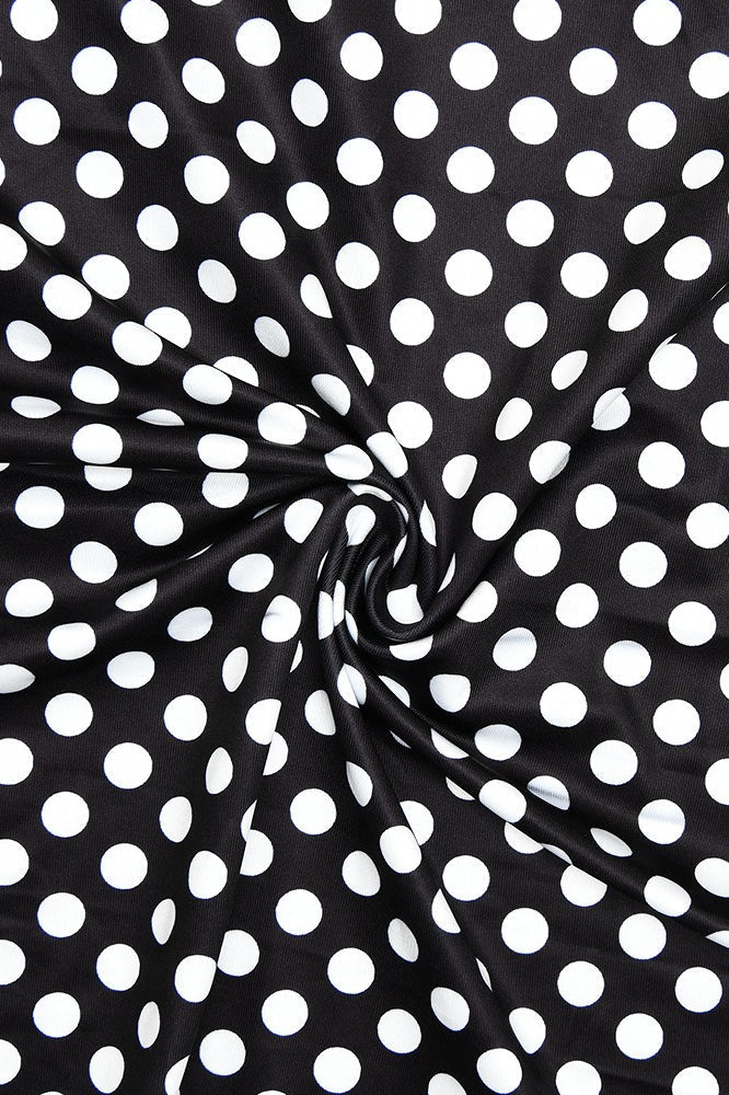 Polka Dot Halter Neck Bodycon Maxi Dress