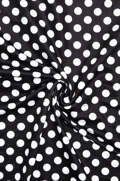 Polka Dot Halter Neck Bodycon Maxi Dress