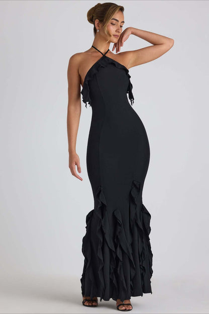 Bodycon Ruffle Hem Party Dress