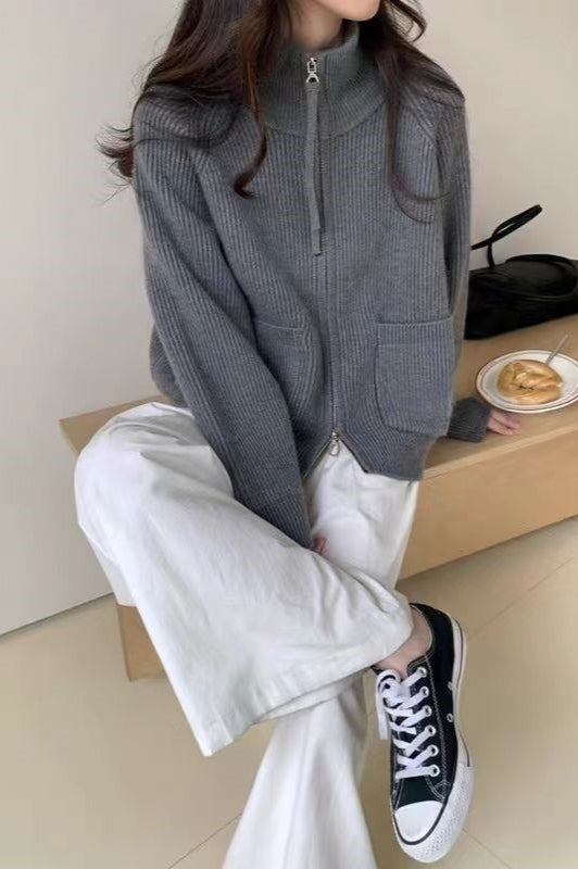 Loose Fit High Neck Sweater