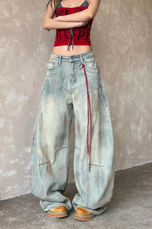 Vintage Wide Leg Light Blue Jeans