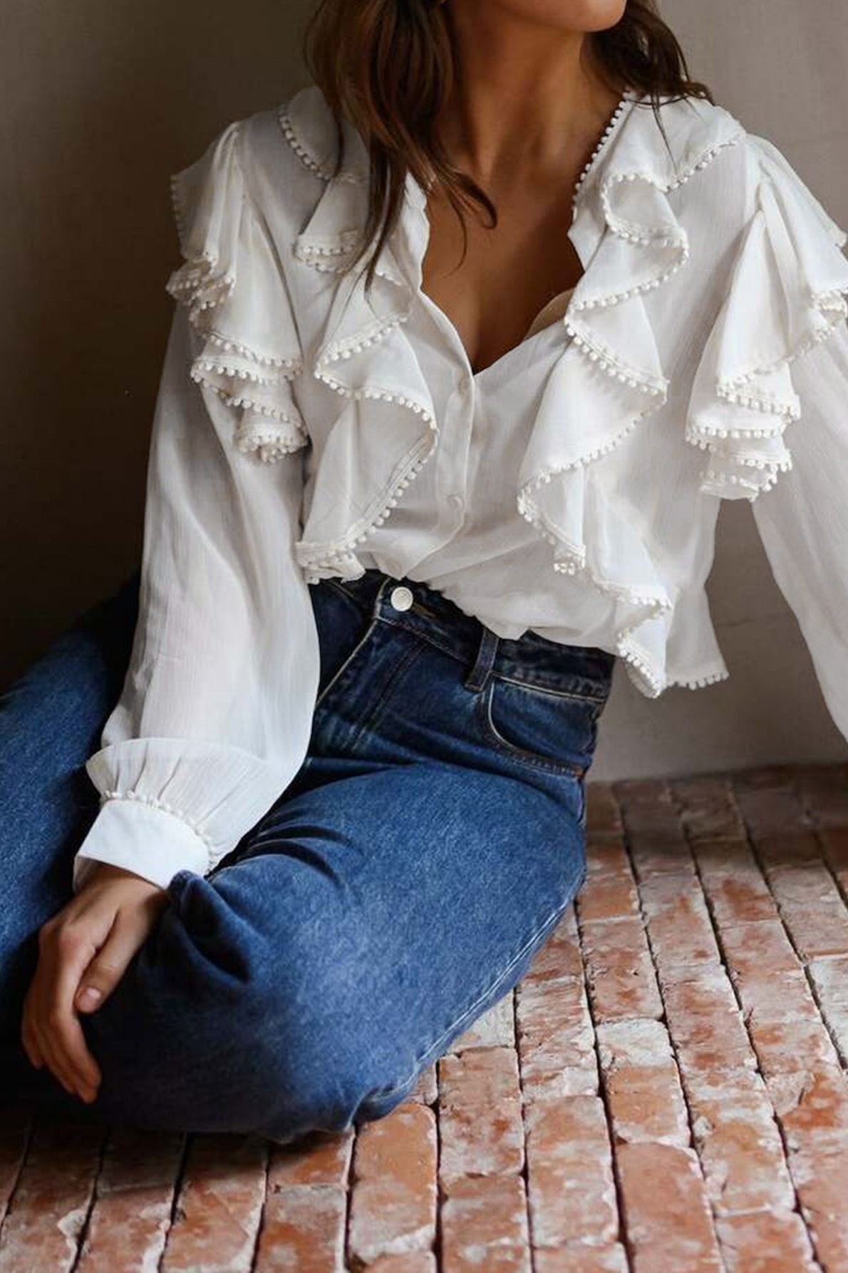 Elegant Vacation Unique Design Casual Blouse