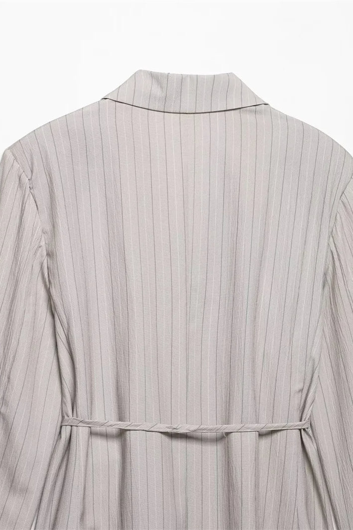 Lace-up Waist Fitted Blazer