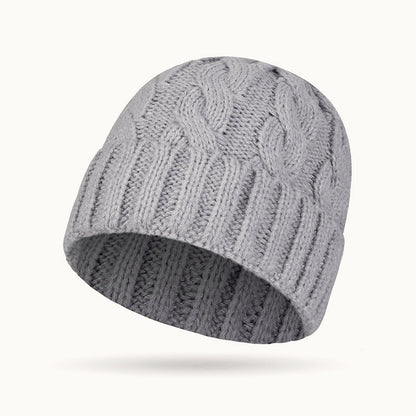 Solid Color Ribbed Ponytail Beanie Hat